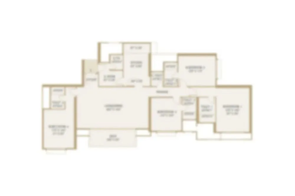 4 BHK + 4T + Maid Floor Plan - 2760 Sq. Ft.